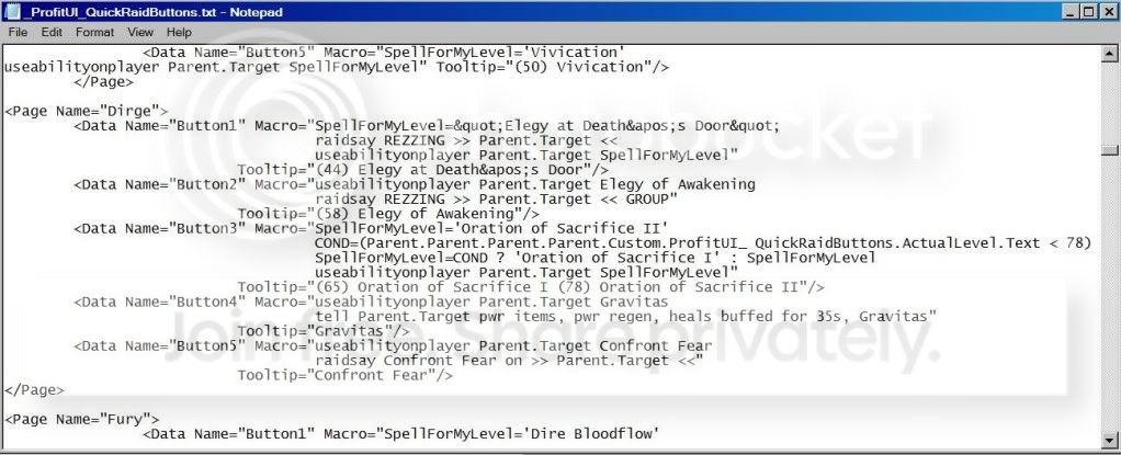 ProfitUI Dirge Raid Window code